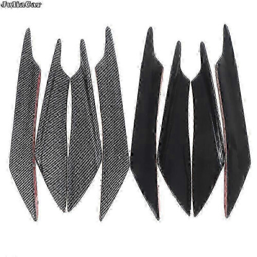 4 stuks koolstofvezel auto bumpervin canard splitter diffuser spoiler luchtmes 1