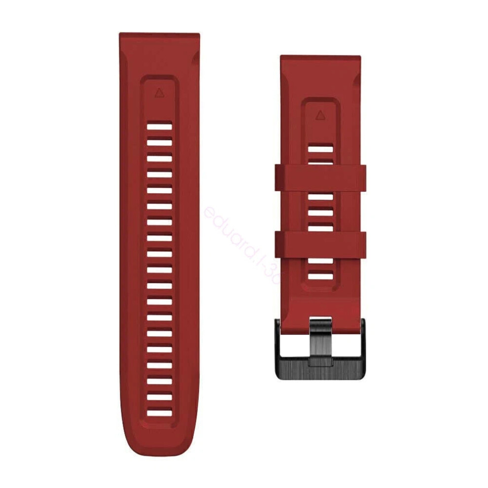 (, 26Mm Garmin Tactix 7) For Garmin Fenix 3 Hr 6 6X Pro 5 5X Plus 7 7X Quickfit Watch Band Silicone Strap Hot Red 6963793882151