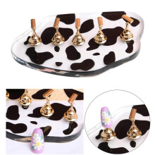 (Golden Nail Stand, One size) Nail Art Holder Manicure Tools, Nail Training Holder, Nail Display Stand, for Nail Art Display, Salon Artists, Home Salon Use, Nail Art Beginners - Go