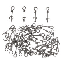 (26mm, One size) 50 Pieces Stainless Steel Quick Lock Fishing Snap Clip Swivel Connector 10mm