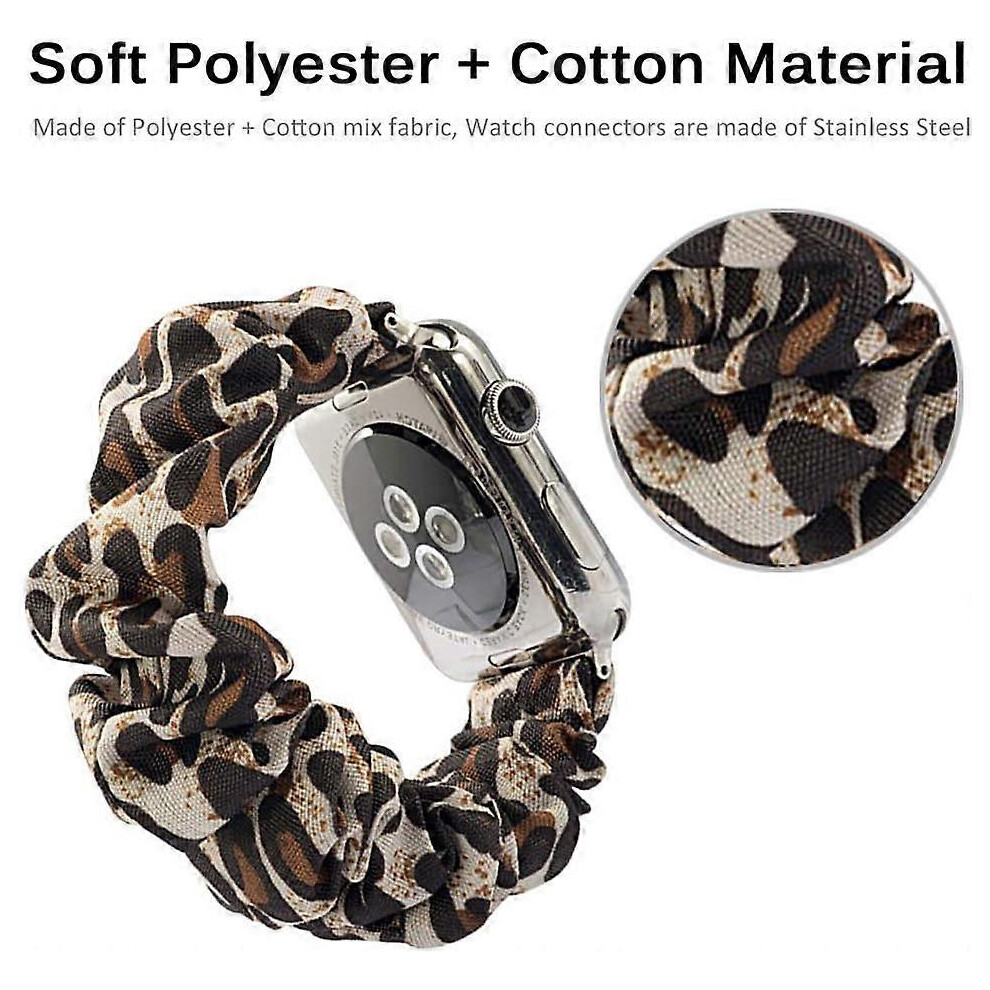 (As show, One size) Heyone Compatible Apple Watch Series 7 41mm Scrunchie Band, Soft Printed Elastic Scrunchy Bands for Apple Watch Series 7/SE/6/5/4/-image-OPC-PHSFZN7-NEW
