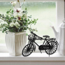 (As show, One size) Dollhouse Bike Mini Bike Toys Creative Gifts Miniature Bike Toy, for Home Doll House Decor