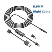 Endoskopkamera 5,5 MM 7 MM Objektiv 3IN1 Typ-C Micro USB Industrierohr-Inspektions-Endoskop 6LED Wasserdicht