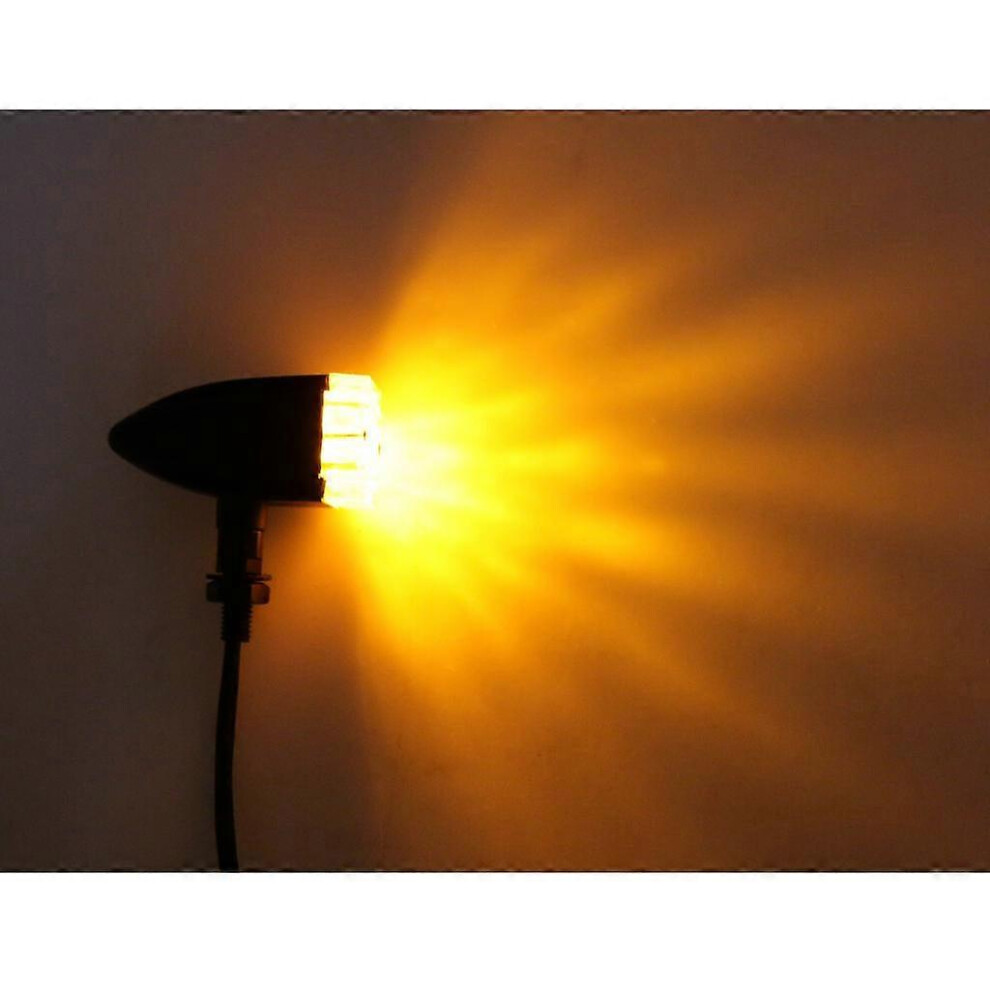 (As show, One size) 2 Front Rear Turn Signal,Fits For Most Motorcycle, Street Bike, Scooter, Cruiser ,Chopper - Black, as described-image-OPC-PHSG2DH-NEW