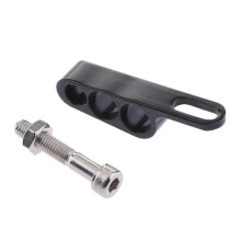 (Black, One size) Universal Motorbike Throttle & Brake Clutch Cable Frame Mount Organizer for Honda MSX125 KTM - Red