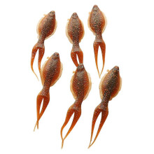 (Transparent, One size) 6Pcs Soft Fishing Lures Baits Split Tail Halibut Fishing Lure , Transparent, 13.5cm