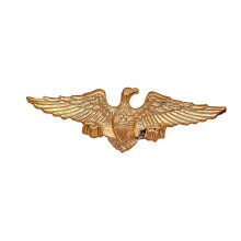 (As show, One size) Men's Elegant Fashion Golden Fierce Eagle Brooch Pin Lapel Party Collar Pin