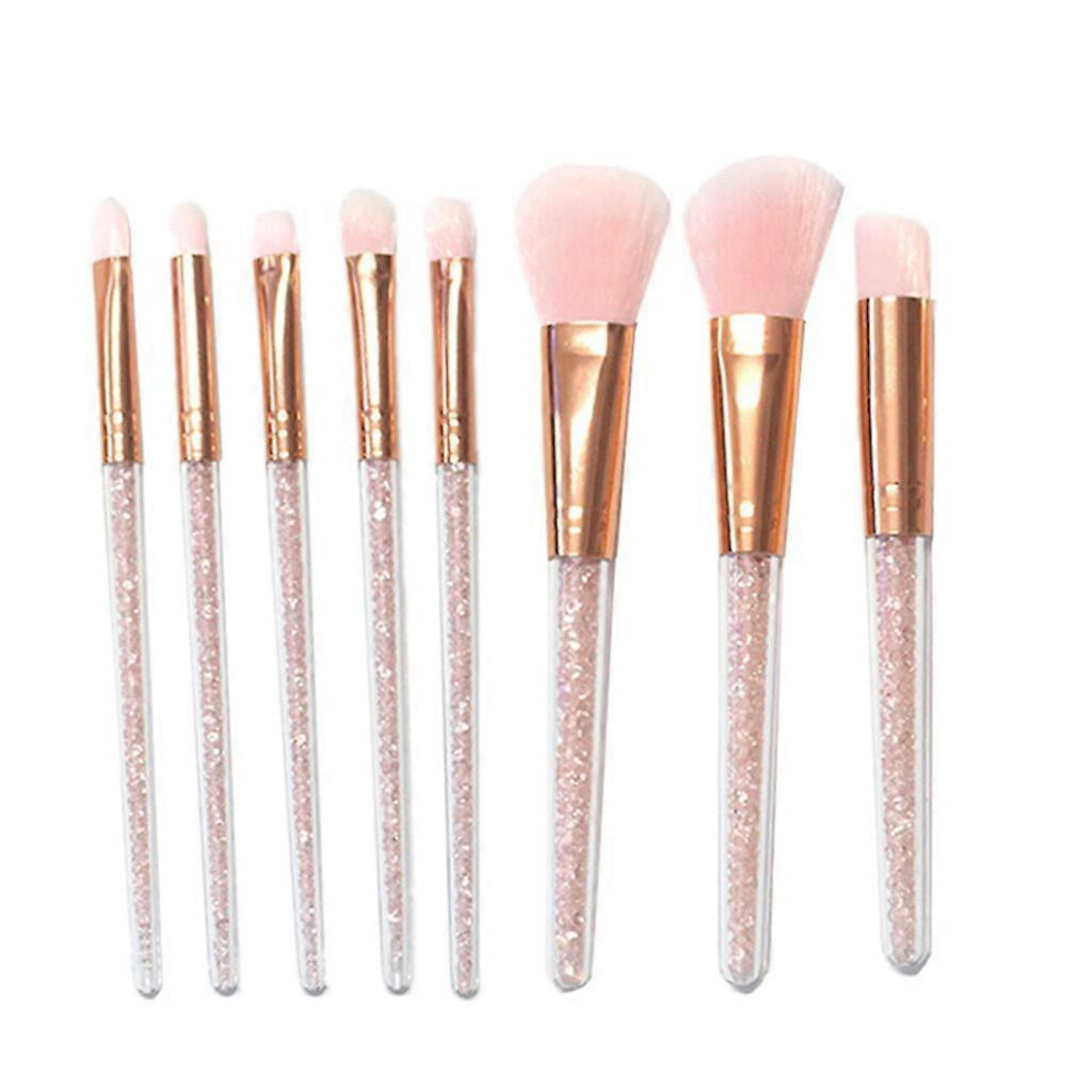 (As show, One size) 8 Pieces Face Cosmetics Eyeshadow Eyeliner Eyebrow Cream Makeup Brushes Set