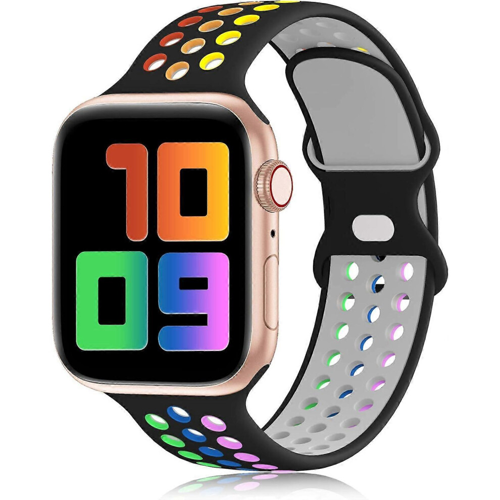Photos - Watch Strap Kikidex  Sport Band Compatible for Apple Watch Bands 42mm 44mm 45mm, Breathable Soft Silicone Sport Replacement S (As show, One size)
