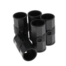 (As show, One size) 5 Pieces Durable Plastic Paddle Connection Tube Oar Kayak Accessory Black