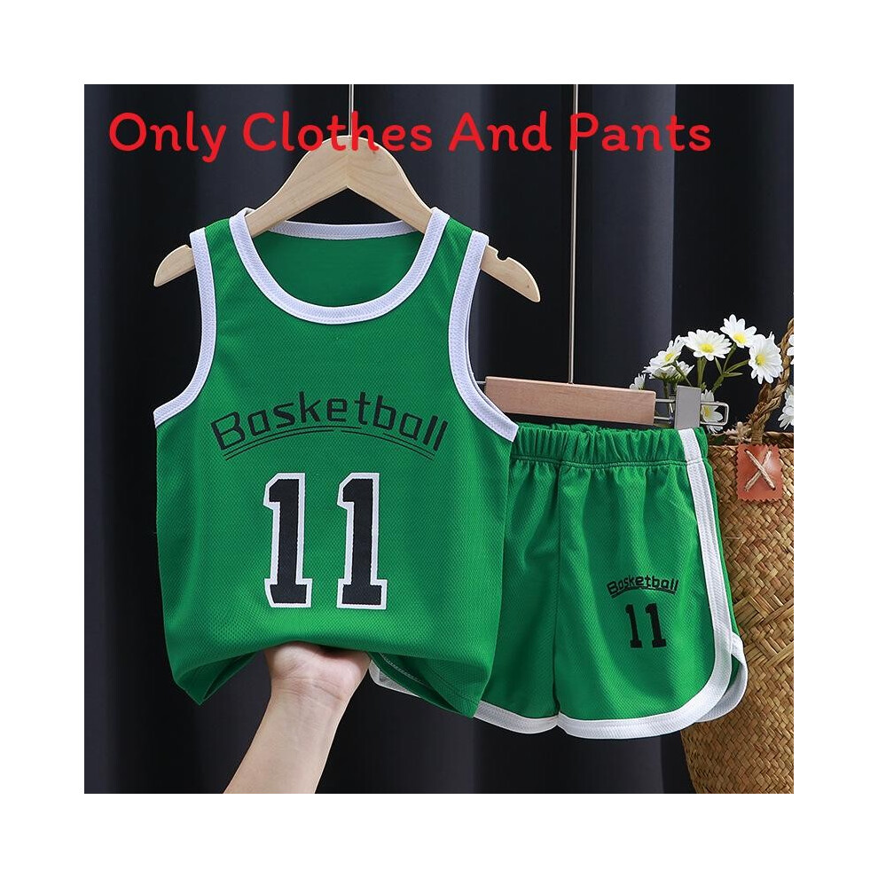 (Green,140cm)Ensemble sport été enfant combinaison basket gilet short adapté mouvement extérieur
