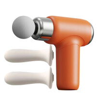 (Orange (4-piece set + 2 extensions)) Portable Long-Head Muscle Massage Gun for Women – Deep Tissue Handheld Massager, Sports Recovery Tool
