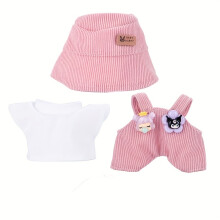 (Pink) The 3pcs Suspender Set ,Suitable for Giving Your 17cm Doll a Charming And Fashionable Appearance, compatible with LABUBU
