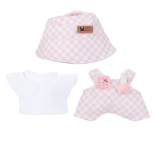 (Pink White) The 3pcs Suspender Set ,Suitable for Giving Your 17cm Doll a Charming And Fashionable Appearance, compatible with LABUBU