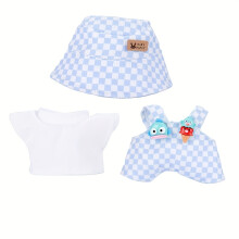 (Sky Blue) The 3pcs Suspender Set ,Suitable for Giving Your 17cm Doll a Charming And Fashionable Appearance, compatible with LABUBU