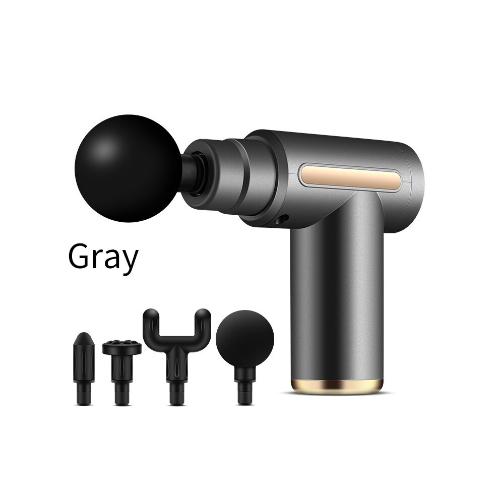 Gray ( Space ) Mini Electric Massage Gun Â Usb Rechargeable Deep Tissue Massager For Muscle Pain Relief & Recovery