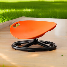 (Orange) UK Plastic Rotating Sensory Chair with Oval Egg Shell Design, Upgraded Non-Slip Base, Office , Training Rehabilitation Equipment