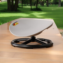 (Grey) UK Plastic Rotating Sensory Chair with Oval Egg Shell Design, Upgraded Non-Slip Base, Office , Training Rehabilitation Equipment
