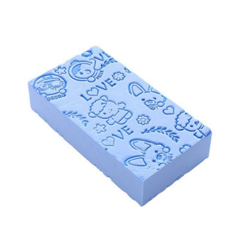 (blue) Bath Sponge Scrub Shower Soft Exfoliating Body Skin Shower Spa Bath Brush Washing Sponge Pad Sponges Cleaning Spa Bath Ball