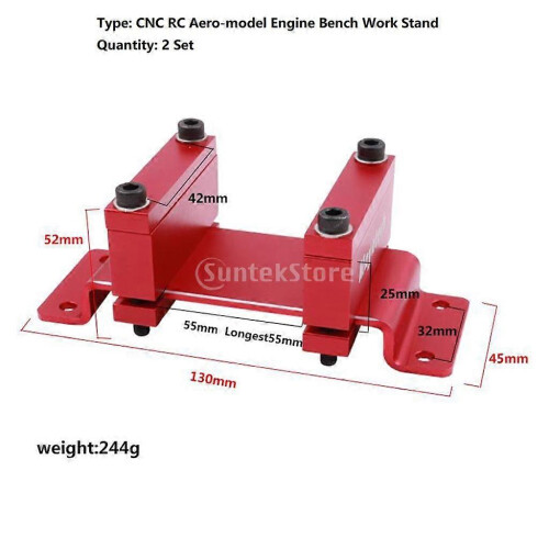 (As show, One size) 2pc CNC RC Aero-model Engine Bench Work Stand Fits Mayatech Gasoline Engine 1