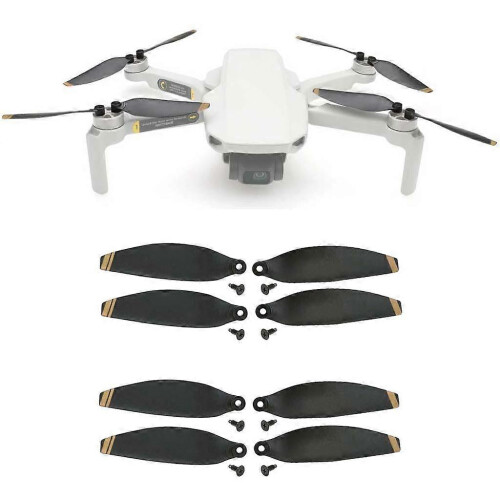 (White, One size) 4Pcs Propellers Foldable Quick-Release Propeller Blades for DJI Mavic Mini Drone - Golden
