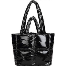 (As show, One size) Puffer Tote Bag for Women Quilted Soft Padded Shoulder Handbag Stylish Large Capacity Purse for Daily Use