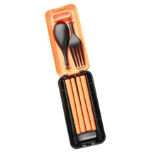 (As show, One size) Portable Flatware Set, Travel Utensils Set with Carrying Case Yellow