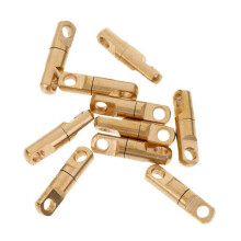 (6mm, One size) 10 Pcs Brass Heavy Duty Swivel Solid Rings Fishing Connector 3.5mm/4mm/6mm - Golden, 6mm