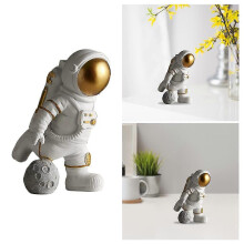 (gold victory, One size) Astronaut Sculpture Outer Space Fun Preschool Learning Educational Toys Gifts for Kids Adults Bar Bedroom Bookshelf Desktop Decoration Collectible - g