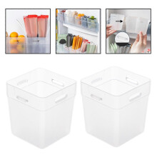(S, One size) Set of 2 Refrigerator Side Door Storage Case Shelf Organizer Buckle Installation - L