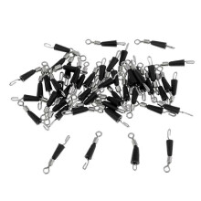 (As show, One size) 50 Pack Fishing Clips and Swivels, High Strength Metal Fishing Tackle Ball Bearing Swivels Connectors for Saltwater Freshwater - S