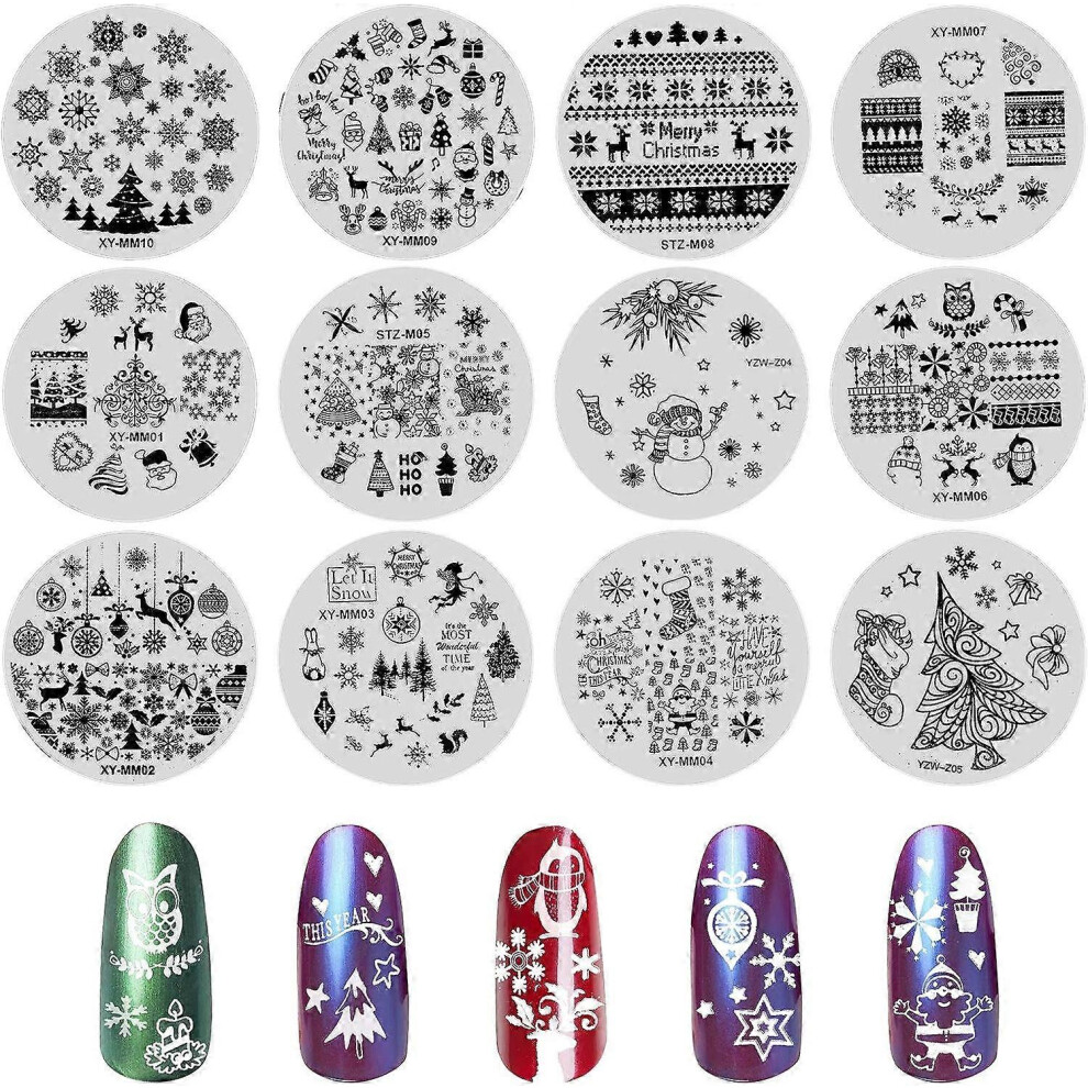 Photos - Manicure & Pedicure Tools Kikidex  3pcs Small Steel Plate Nail Stamp-N04+N06+N08Beauty and Health (As show, One size)