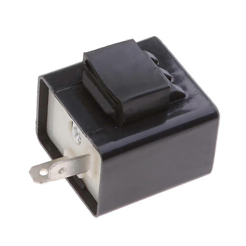 (As show, One size) Motorcycle 2 Pin Speed Adjustable LED Indicator Flasher Relay Resistor Fix