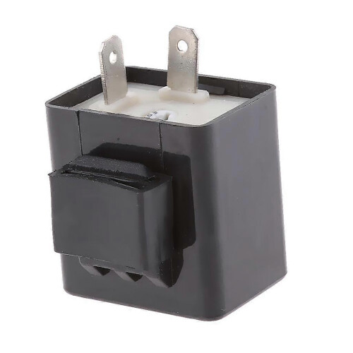 (As show, One size) Motorcycle 2 Pin Speed Adjustable LED Indicator Flasher Relay Resistor Fix 1