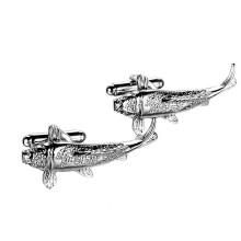 (As show, One size) Mens Fish Cuff Links Cufflinks Business Shirt Suit Wedding Jewelry Gift