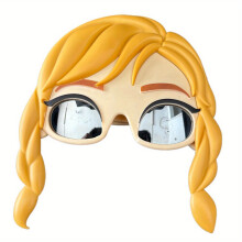 (One-size) 1pc 2025 New Party Eyewear - Cartoon-Style Unisex Festive Glasses with Sturdy Plastic Design, Vibrant Colors for Birthdays