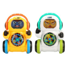 (As show, One size) Electric Walking Robot Kids Toy Smart Sensor Play Vehicle Rotating Robot Car Toy with Music Light Children New Year Gift