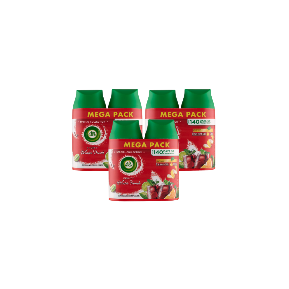 Air Wick 6 X Freshmatic Spray Refill 250Ml - Fruity Winter Punch