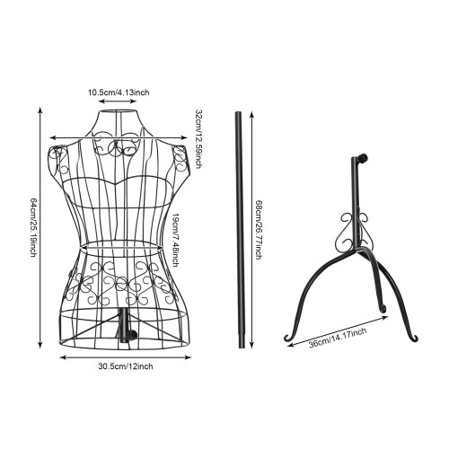 Mannequin Model with Stand, Half-length Model, Mannequin Dress Form  1