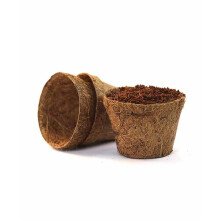 Coir Pots - Pack of 10 - Fibre/Latex - H8 cm