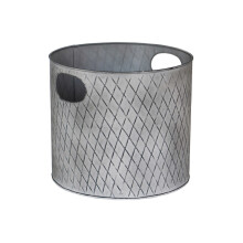 Indoor Christmas Tree Bucket - Galvanized Steel - L28 x W28 x H28 cm - Zinc