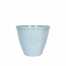 40cm Small Eden Emblem Plant Pot - Plastic - L40 x W40 x H30 cm - Blue