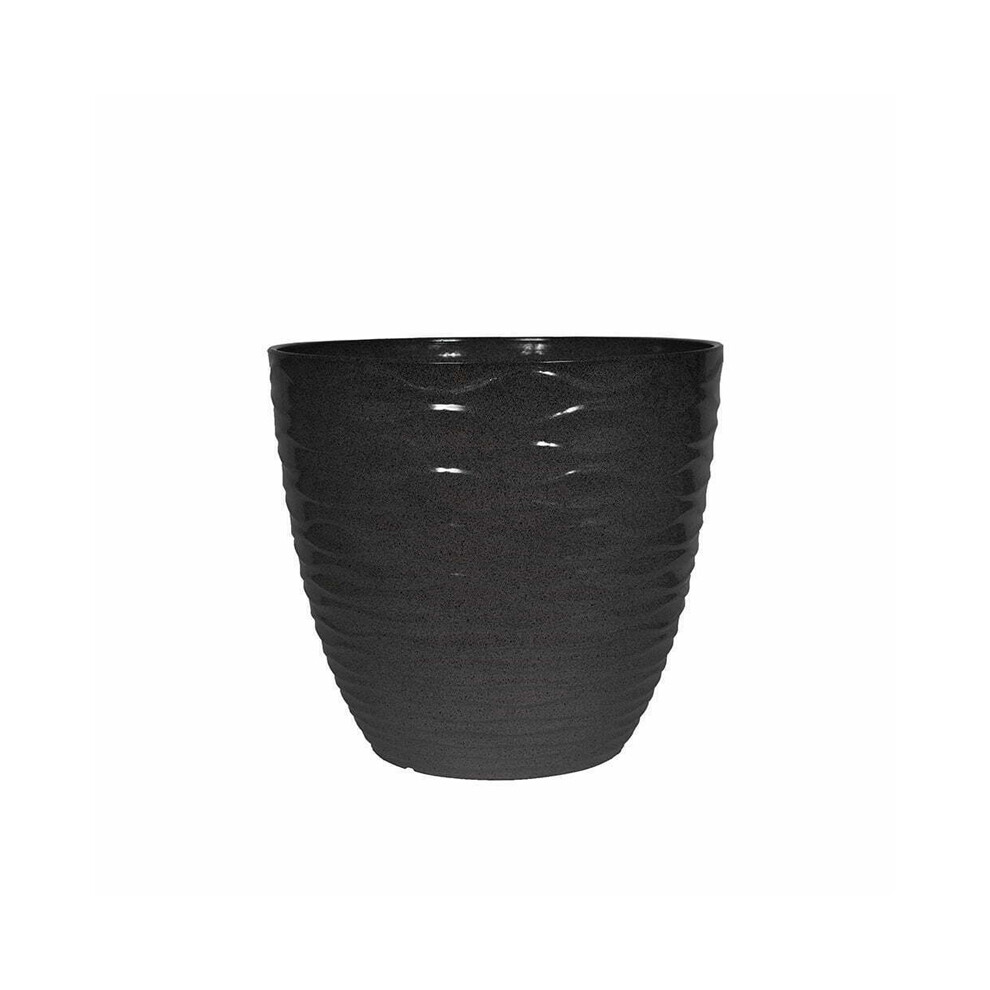 38cm Large Windermere Plant Pot - Plastic - L38 x W38 x H33 cm - Charcoal