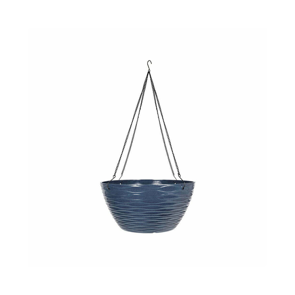 La Hacienda 35Cm Windermere Hanging Basket - Plastic - L35 X W35 X H17 Cm - Blue
