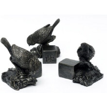 Blue Tit On Log Plant Pot Feet - Set of 3 - L7 x W6.5 x H8 cm