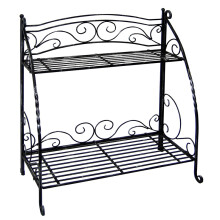 Folding Plant Stand 2 Shelf