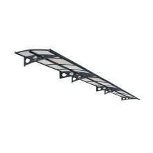 Patio Cover Herald Door Awning Canopy 6690 Mist - Polycarbonate - L670.5 x W139 x H33 cm - Grey