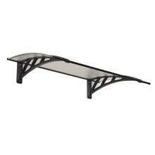Patio Cover Neo Door Awning Canopy 1180 Twinwall - Polycarbonate - L119 x W76 x H25 cm - Grey