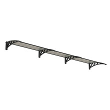Patio Cover Neo Door Awning Canopy 3540 Twinwall - Polycarbonate - L357 x W76 x H25 cm - Grey