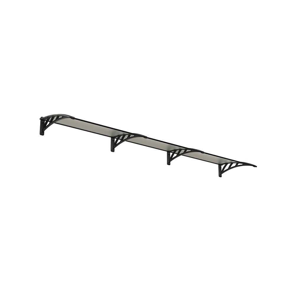 Patio Cover Neo Door Awning Canopy 3540 Twinwall - Polycarbonate - L357 X W76 X H25 Cm - Grey 7290108139037